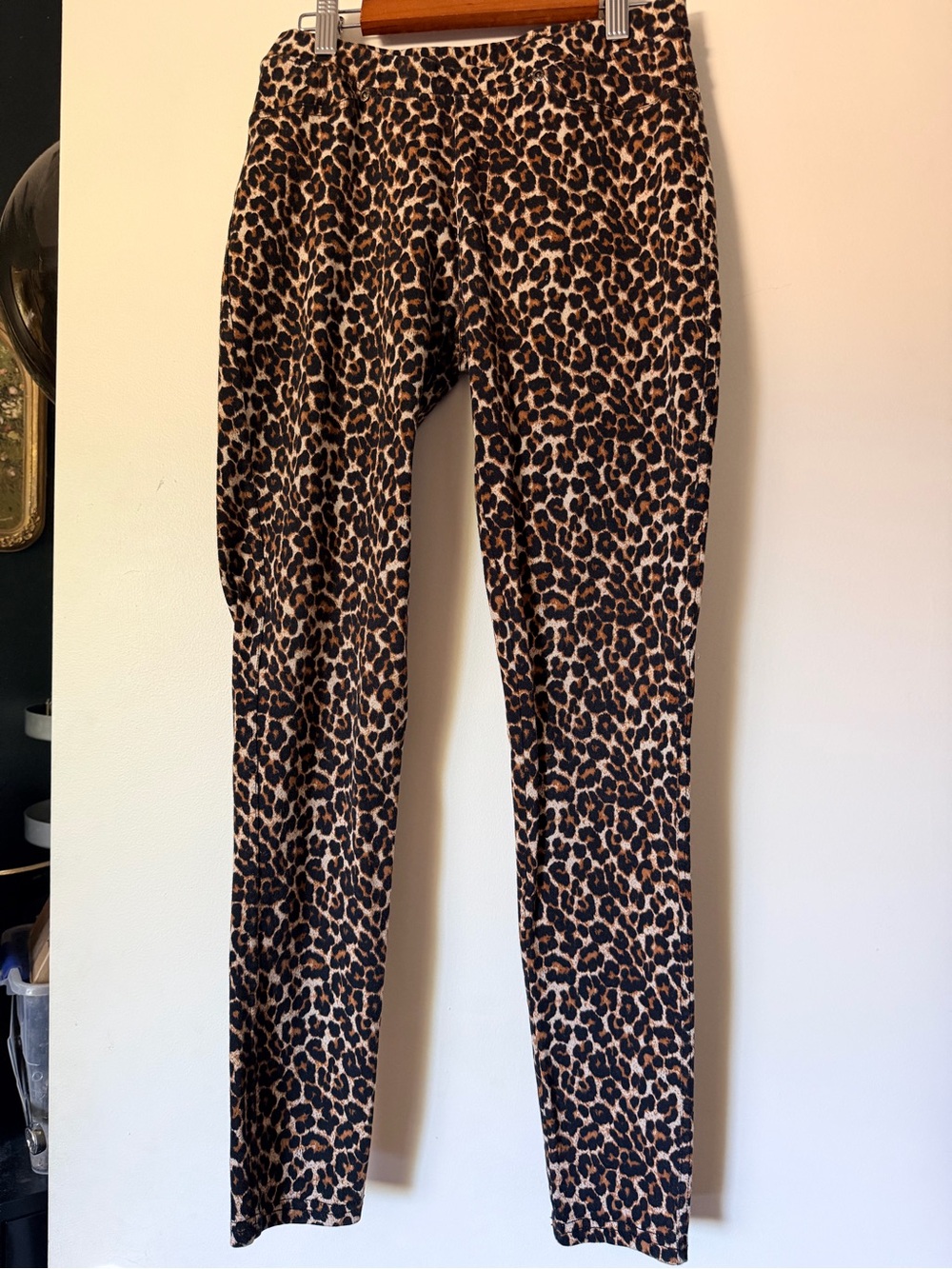 Leopard Print Skinny Pants - Brown & Black